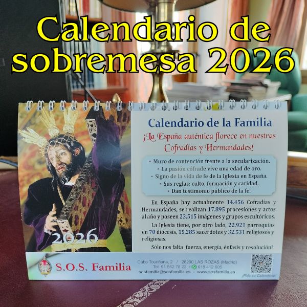 calendario de sobremesa 2026